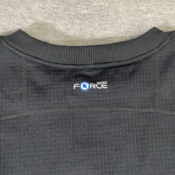 NWOT Carhartt Force Men's 2XL Waffle Knit Crew Neck Black Long Sleeve 100644 - Picture 6 of 9